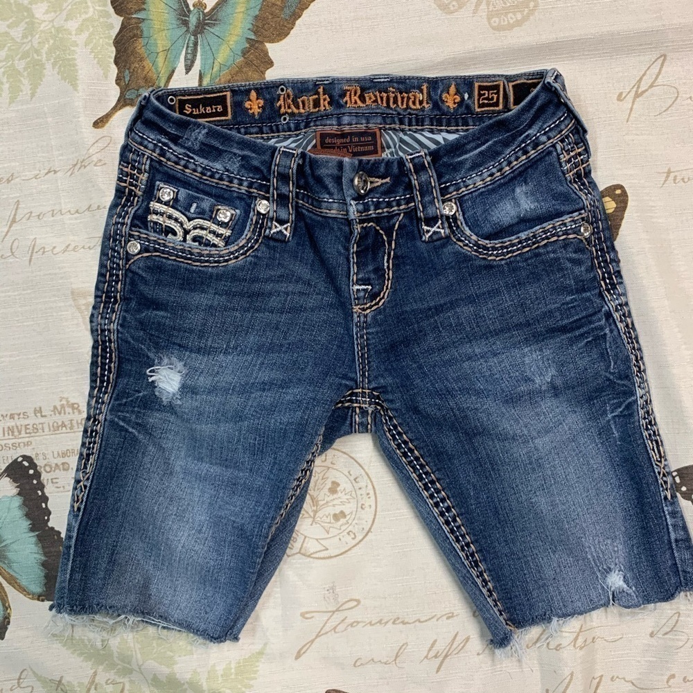 Rock revival sukara crop denim jeans